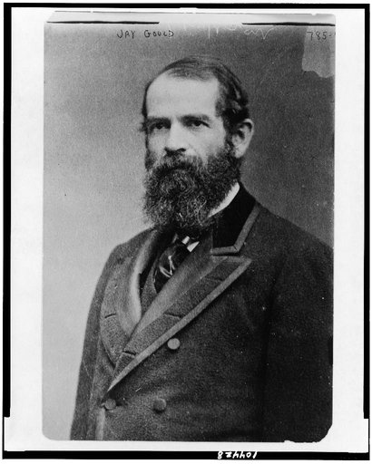 Jay Gould, half-length portrait, facing left