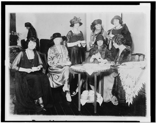 Reception tea at the National Womens [i.e., Woman's] Party to Alice Brady, famous film star and one of the organizers of the party