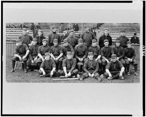 Rochester baseball team posed on field