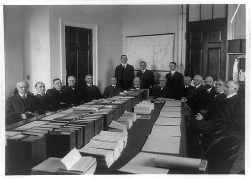 Committee on Rivers and Harbors, 16 men around table