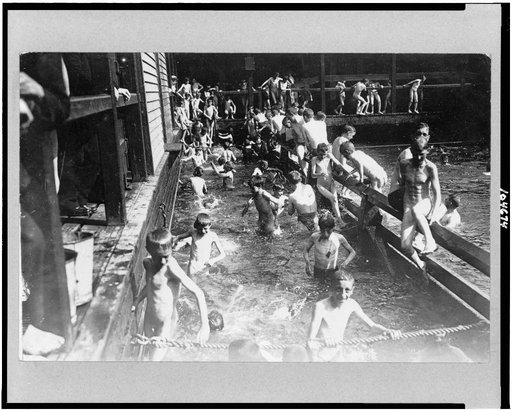 City children--in free bath at the Battery, New York City