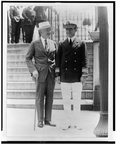 Norman H. Davis and Dr. Gary [i.e. Cary] Grayson photographed at the White House today, Mr. Davis having confered [sic] with the President relative to the calling of the first meeting of the assembly of the League of Nations ...