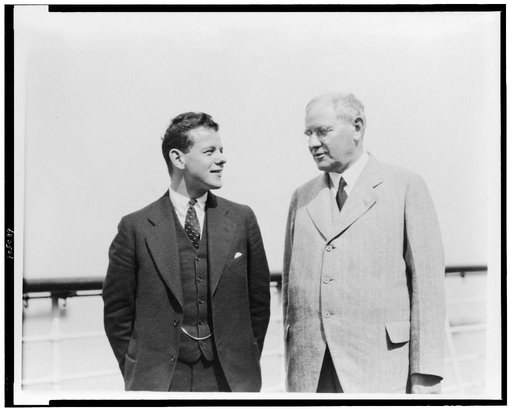 Pierce Butler, half-length portrait, standing with his son, Kevin, facing left