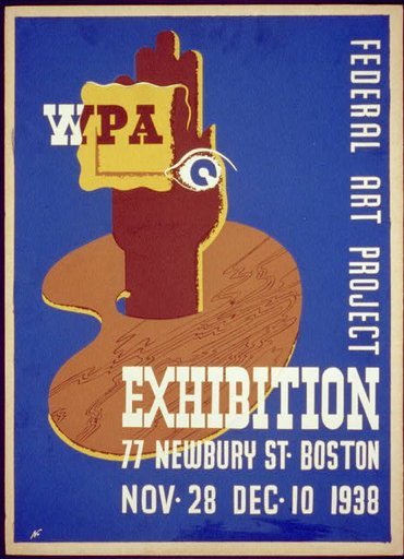 WPA Federal Art Project exhibition, 77 Newbury St., Boston, Nov. 28, Dec. 10, 1938