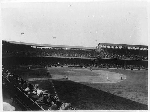 Baseball game at old Griffith Stadium, Washington, D.C.