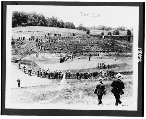Spectators watching golf at Columbia Country Club(?), in Washington, D.C. area