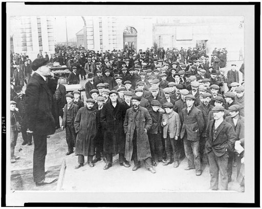 The English elections--an open air reciting at the Portsmouth docks