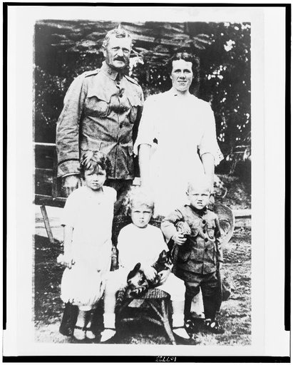John J. Pershing posed with wife and three children
