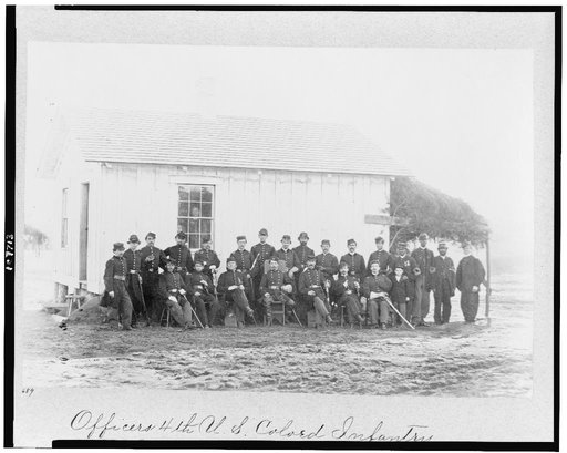 Officers 4th U.S. Colo[r]ed Infantry, Fort Slocum, April, 1865