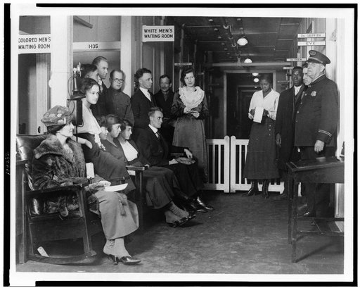 Group of federal employees waiting for treatment at the Public Health Service Dispensary #32, which has recently been opened for the exclusive benefit of government workers