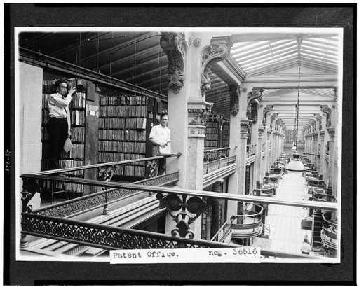 Stacks of documents in Patent Office, Washington, D.C.