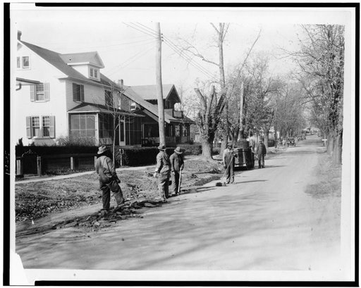 Men working on road in the Washington, D.C. area(?)