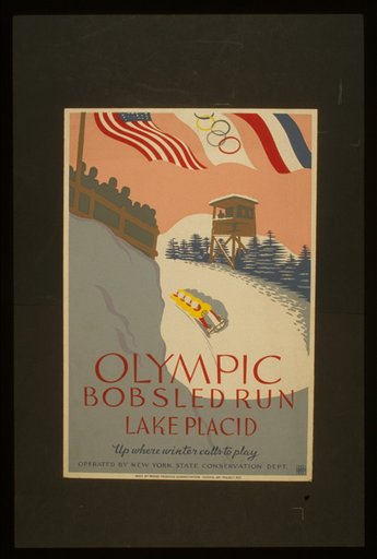 Olympic bobsled run, Lake Placid Up where winter calls to play