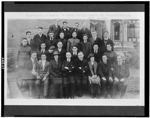 Department of Labor. A group of applicants for naturalization