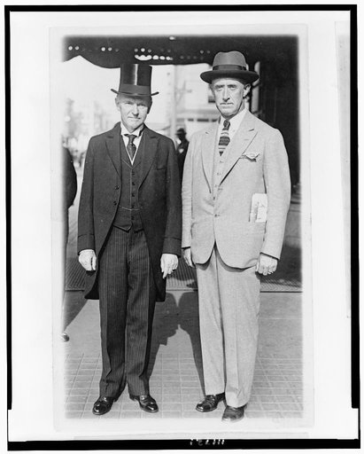 Calvin Coolidge and Col. Stallings, full-length portraits, standing, facing front