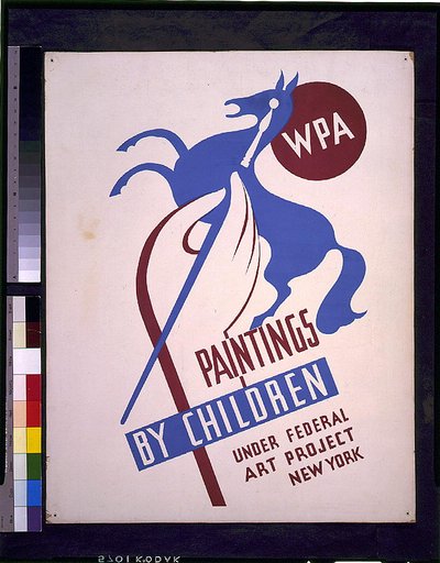 WPA paintings by children under Federal Art Project, New York