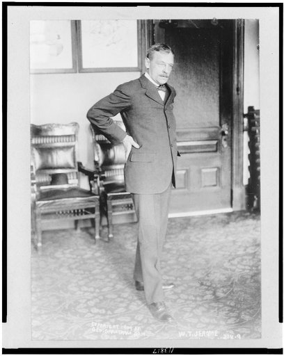 William T. Jerome, full-length portrait, standing, facing right