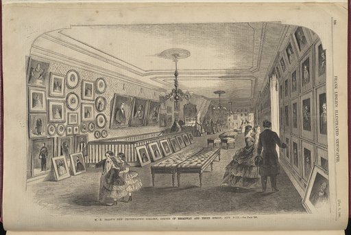 M.B. Brady's new photographic gallery, corner of Broadway and Tenth Street, New York