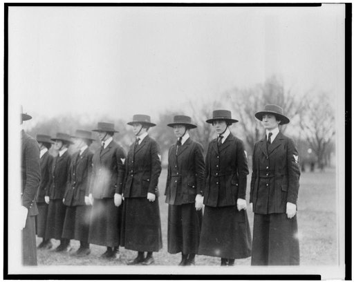 Navy girls on review