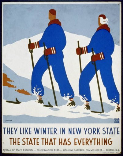 They like winter in New York State The state that has everything /