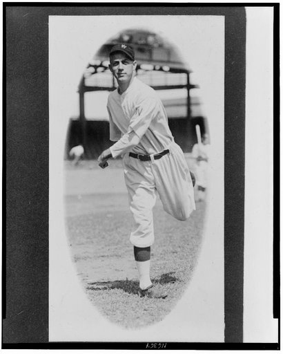 George Mogridge, Washington Nationals baseball player, full-length portrait, throwing baseball