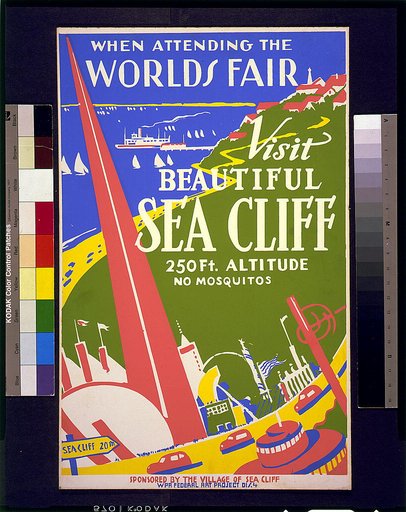 When attending the World's Fair, visit beautiful Sea Cliff 250 ft. altitude : No mosquitos.