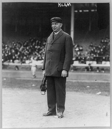 William J. Klem, baseball umpire, full-length portrait, standing, facing left