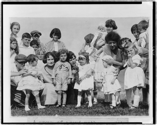 A group of proud mothers, with their babies which they entered in the Hoover Play Grounds Baby Show