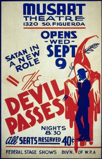 "The devil passes" Satan in a new role.