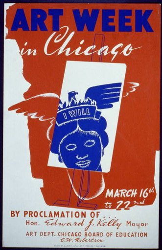 Art week in Chicago by proclamation of ... Hon. Edward J. Kelly, Mayor : Art Dept. Chicago Board of Education, E.W. Robertson.