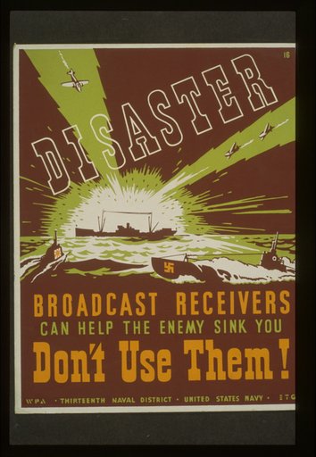 Disaster Broadcast receivers can help the enemy sink you : Don't use them! /