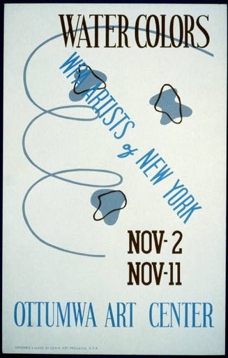 Water colors, WPA artists of New York, Ottumwa Art Center