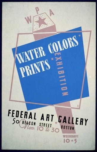 WPA water colors, prints exhibition, Federal Art Gallery