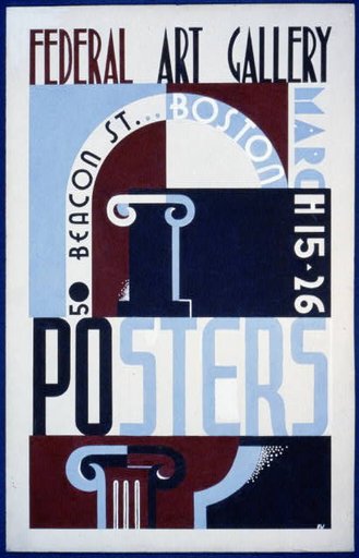 Posters, Federal Art Gallery, 50 Beacon St., Boston