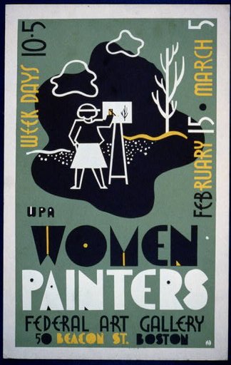 WPA women painters, Federal Art Gallery, 50 Beacon St., Boston