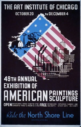 49th annual exhibition of American paintings sculpture Ride the North Shore Line /
