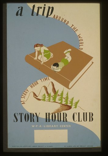 A trip around the world at story hour time Story hour club--W.P.A library center /
