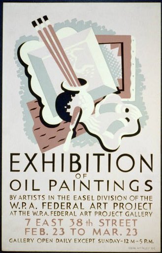 Exhibition of oil paintings by artists in the easel division of the W.P.A. Federal Art Project at the W.P.A. Federal Art Project Gallery