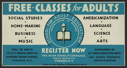 Free classes for adults - register now