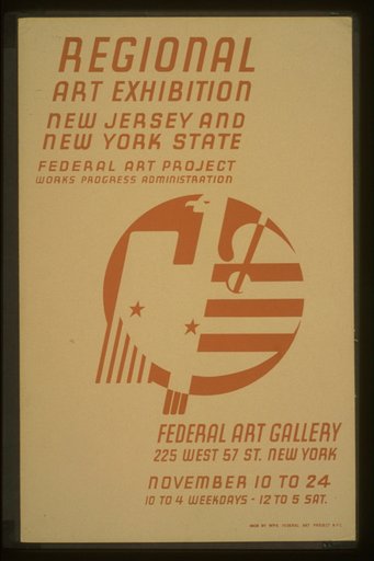 Regional art exhibition - New Jersey and New York State Federal Art Project Works Progress Administration - Federal Art Gallery.