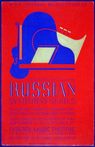 Russian symphony series, Eugene Plotnikoff conducting Featuring works of Tchaikovsky, Shostakovich, Rachmaninoff & others : W.P.A. Federal Music Project.