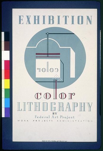 Exhibition color lithography by Federal Art Project Work Projects Administration