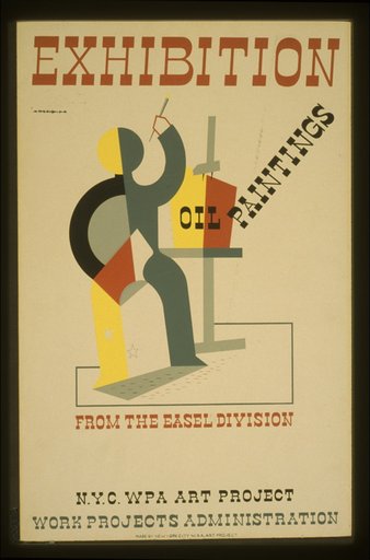 Exhibition Oil paintings from the easel division : N.Y.C. WPA Art Project, Work Projects Administration.