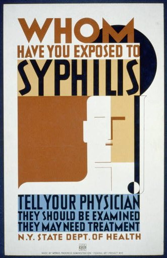 Whom have you exposed to syphilis Tell your physician : They should be examined : They may need treatment.