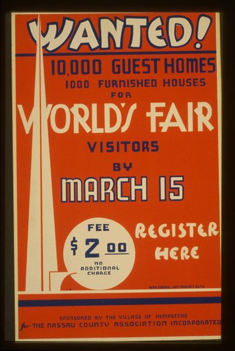 Wanted! 10,000 guest homes, 1000 furnished houses for World's Fair visitors by March 15