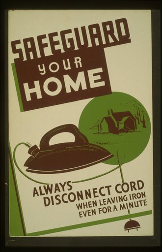 Safeguard your home - always disconnect cord when leaving iron even for a minute