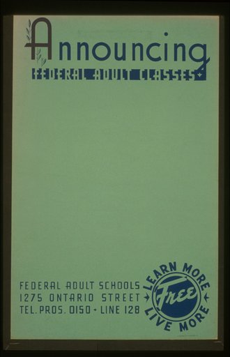 Announcing federal adult classes Learn more - live more.
