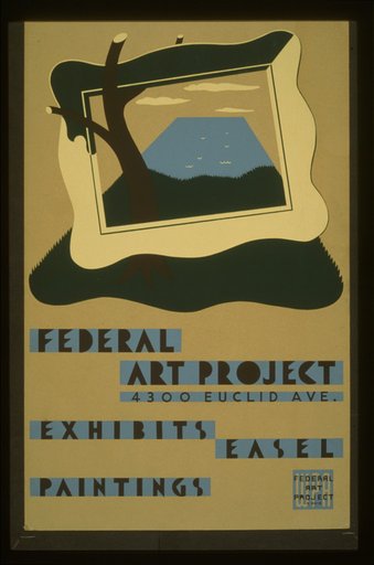 Federal Art Project, 4300 Euclid Ave., exhibits easel paintings