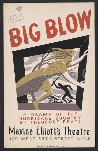 Federal Theatre presents "Big blow" A drama of the hurricane country by Theodore Pratt /
