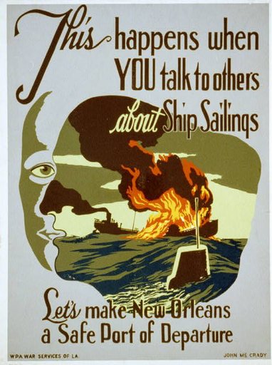 This happens when you talk to others about ship sailings Let's make New Orleans a safe port of departure /
